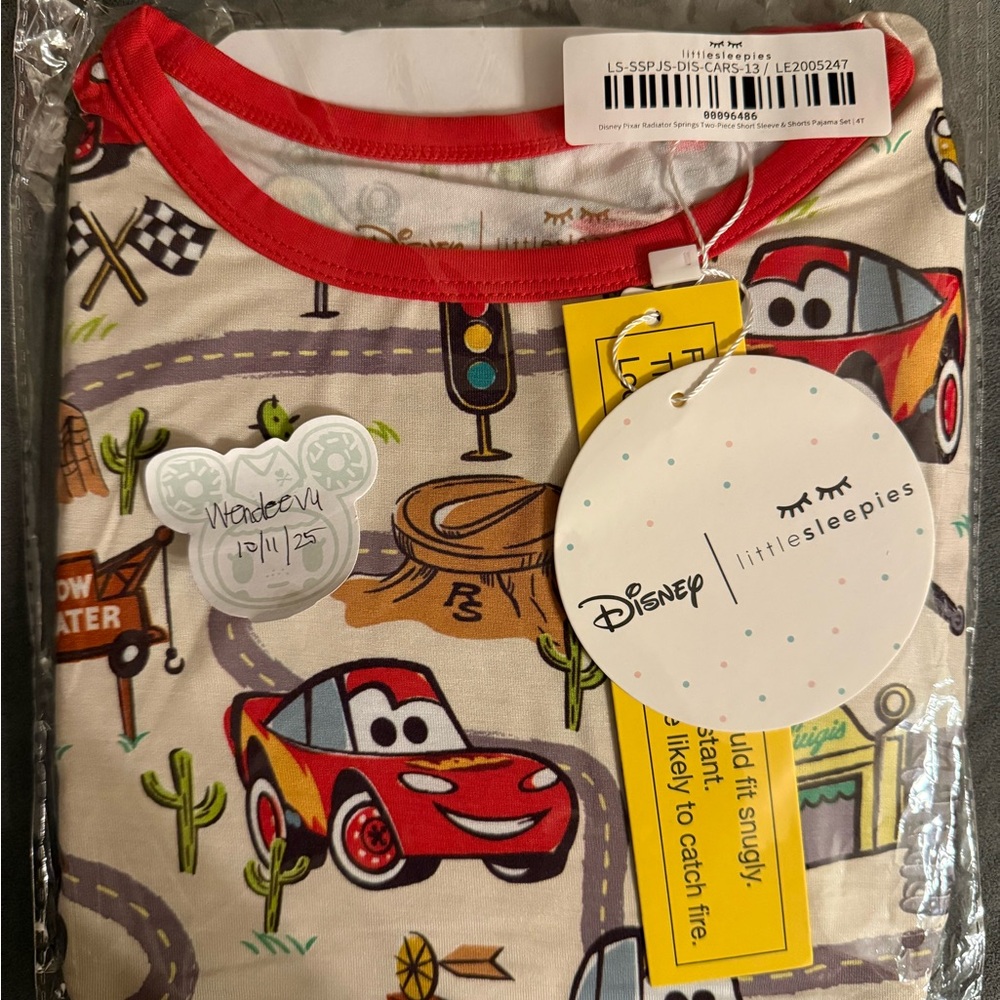 Little Sleepies Cars Radiator Springs Shorts PJs Set - 4T